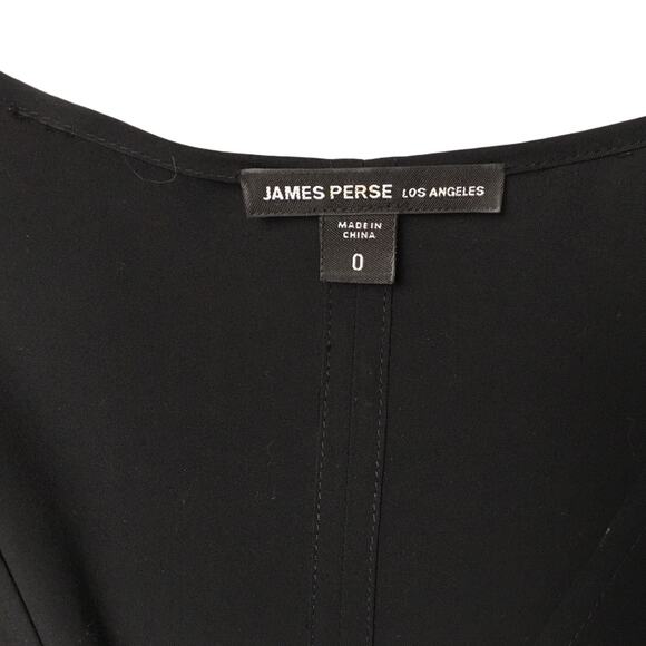 James Perse Maxi Dress High-Low Casual‎ Little Black Dress V-Neck Women's 0 XS - Picture 3 of 10